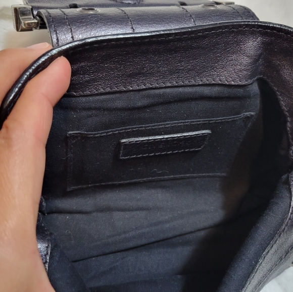 NIB AUTHENTIC GIVENCHY MINI CLARABELLA WRISTLET POUCH IN GUN METAL SILVER - Picture 6 of 17